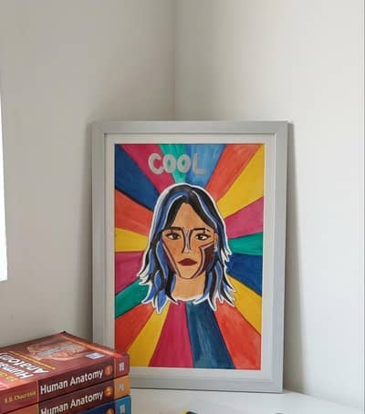Vibrant Pop-Art Portrait - "COOL" | Original Handmade Painting