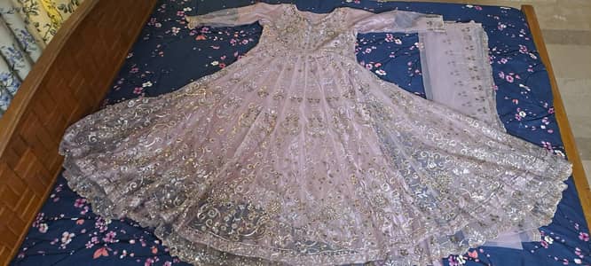 full length frock with duppatta