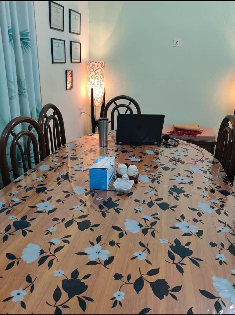 8 Chairs Dining Table Solid Wood Frame 0