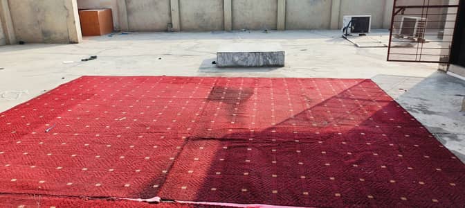17x16 Red Golden colour Carpet along with Lining