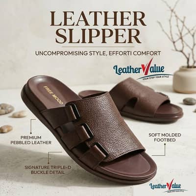 Leather Slipper Brown Soft