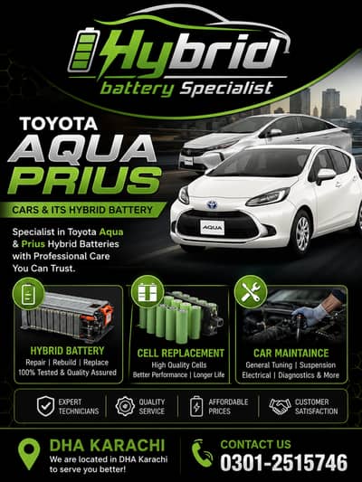 Honda Civic Hybrid Axio Aqua Prius Alpha Hybrid battery Available