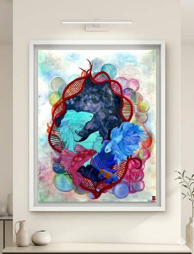 Betta fish painting