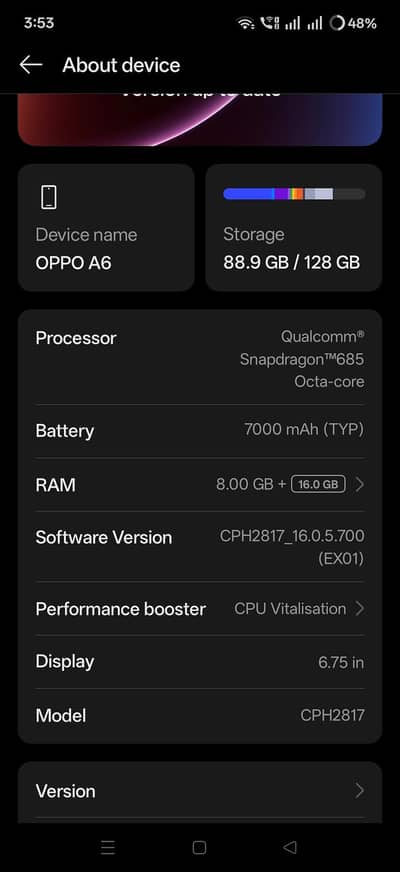 OPPO A6 8+16/128