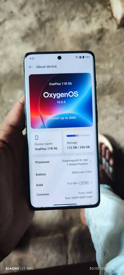 One Plus 11R black color 16+12/256