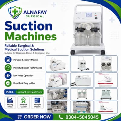 Heavy Duty Suction Machine Surgical Sucker Vacuum Machine Pakistan