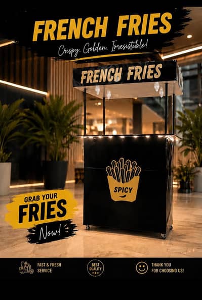 New Fries counter with complete setup for sale