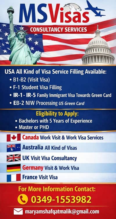work and visit visa  USA UK Canada Australia Spain