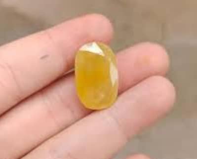yellow pukhraj stone