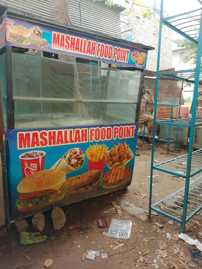 food counter for fast food and fryer