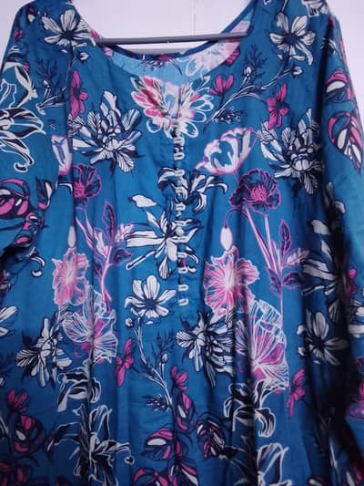 two peice stitched suit with buttons detailing brand khaadi size large