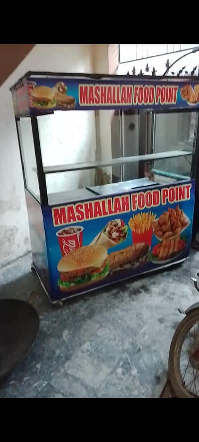 food counter for fast food and fryer