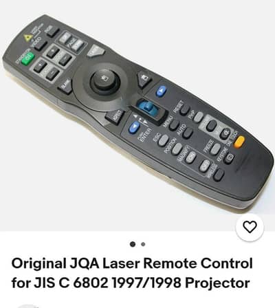 Original JQA Laser Remote Control for JIS C 6802 1997/1998 Projector
