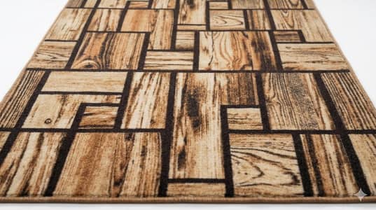Wooden Texture Carpet 13.5 x 15 feet almost 200 sqft Good Condition