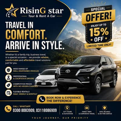 RisinG star Tour &Rent A Car, Your Trusted Partner for comfortable,