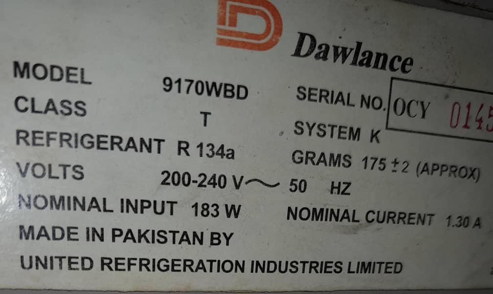 Dawlance fridge 1