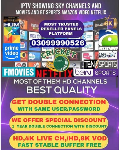 Fast, Reliable & Affordable IPTV Service. 03099990526