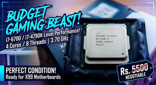 Intel Xeon E5-1630 v3 (4 Cores, 8 Threads) | Budget Gaming Processor