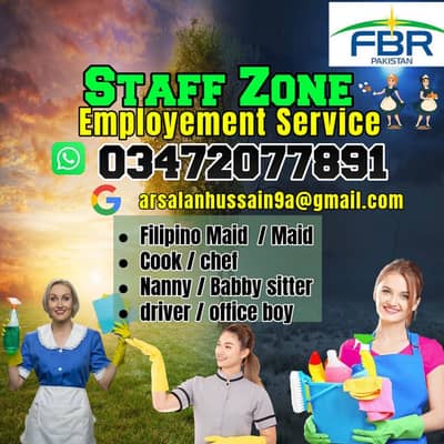 Maids, Babysitters, Cooks, Caregiver & Drivers, Helpers, Nurses, staff