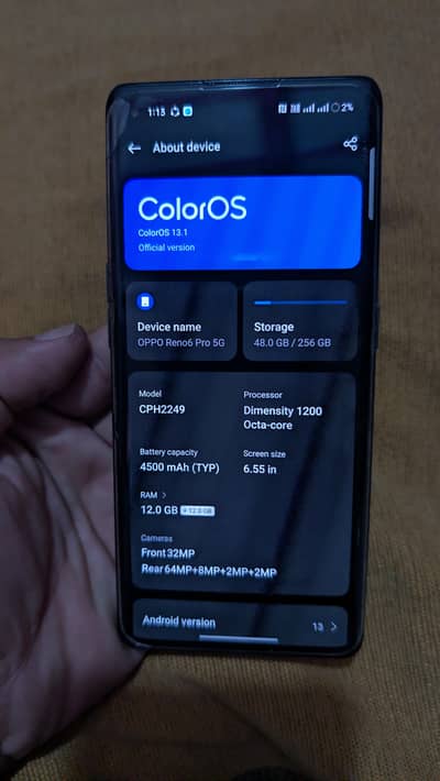 OPPO Reno6 Pro 12+12=256