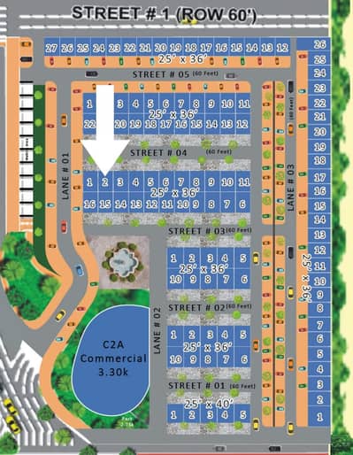 4 M commercial plot in Royal Orchard Downtown Multan is for sale.