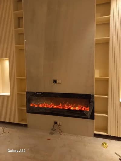 Custom Steel Brass Fireplace | Heavy Quality Design