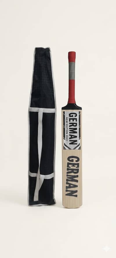 GERMAN Cricket Bat 2023 Edition with Full-length . Cover for Adults.
