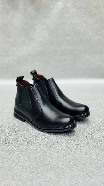 Black Chelsea Boots Men Formal Casual Leather Style 03432453276