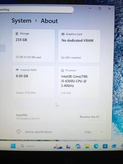 HP i5 6th generation