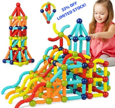 Premium Magnetic 3D Blocks Set for Kids - 25 PCS
