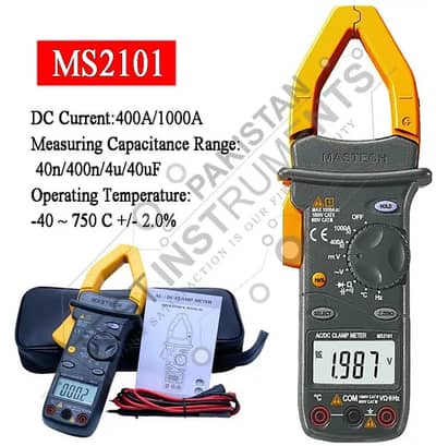 MASTECH MS2101 1000A AC/DC Digital Clamp Meter In Pakistan