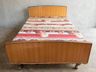 Pure Wood Bed With Mattress