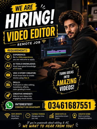 Remote Video editor required