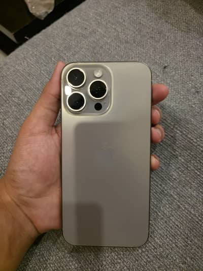 iPhone 15 Pro Max, PTA APPROVED, 256gb, Dessert Titanium, no fault
