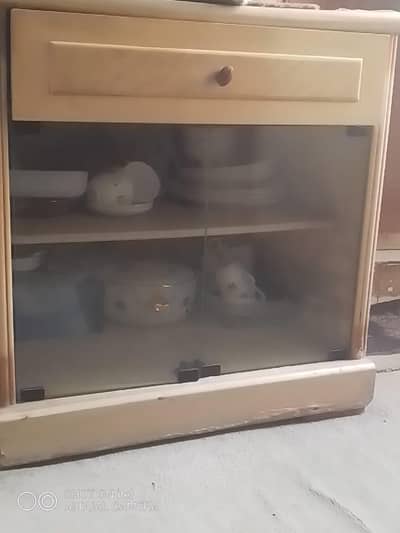 Single divider Lasani wood Deco paint ,T. V table or storage