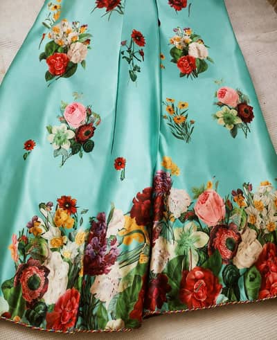 gorgeous floral silk saree