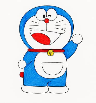 Handmade Doraemon Drawing  | Cute Cartoon Art for Sale