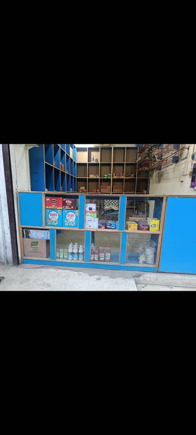shop counter and racks