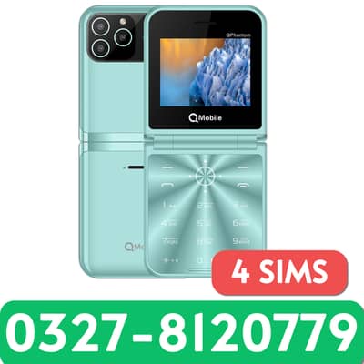 QMobile 4 Sims Box Pack Official PTA Approve 1 Year Warranty