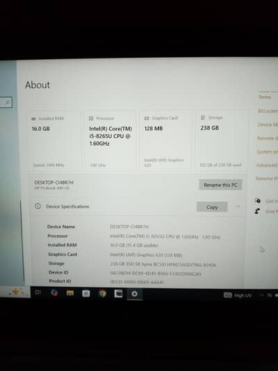 HP ProBook 440 G6 i5 8th Gen 16GB 256GB SSD