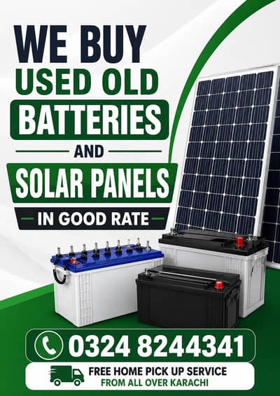 Used Solar Panles ,Inverter , Batteries All Home Items Buyer Karachi