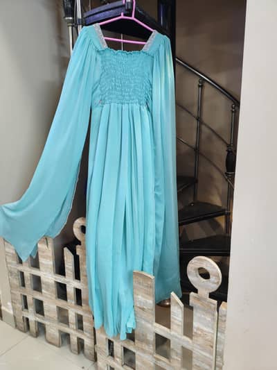 Elegant sea green formal gown in excellent condition.