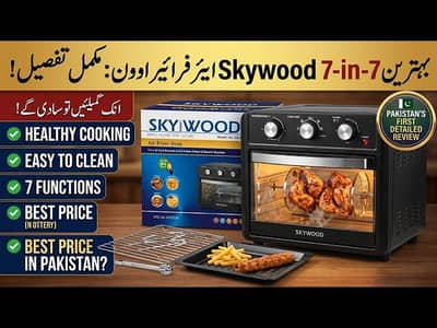 Skywood Air Fryer touster oven 2 in 1 With 7 Functions