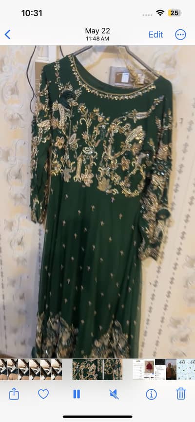 Party wear green dress