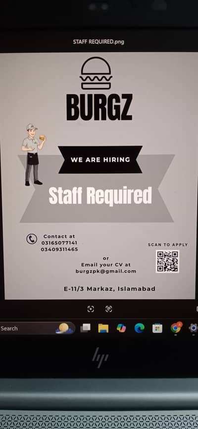 Staff Required for Restaurant: Rider & Kitchen Helper