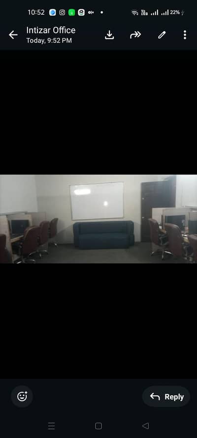 Furnished office opposite Ftc sharah Faisal 03368087342