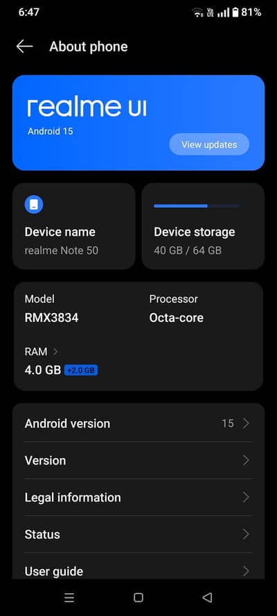 Realme note 50