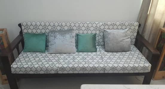 pure shisham wooden 7seater sofa set