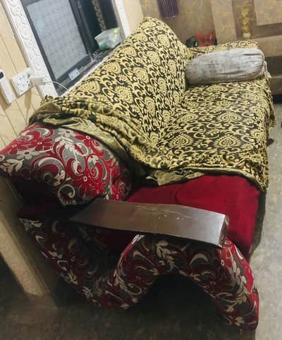 3 seater sofa and 2 long chairs with table