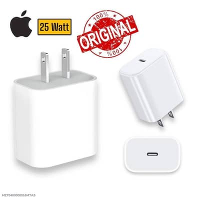 25w iphone Charger White ABS Compact